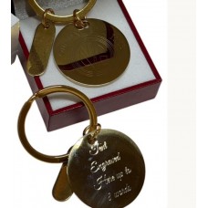 NA Sobriety Personalised Gold Plated Keyring